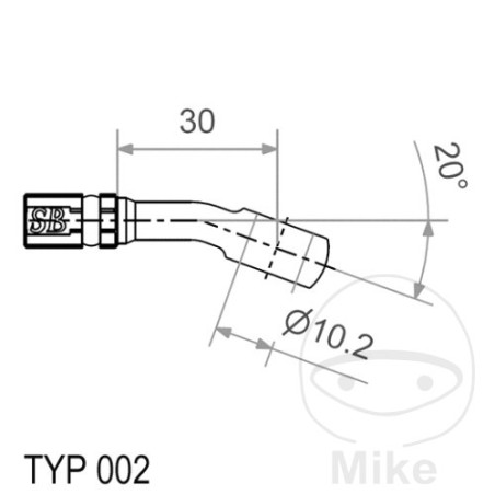 banjo pro brzdovou hadičku typ002 10 mm 20