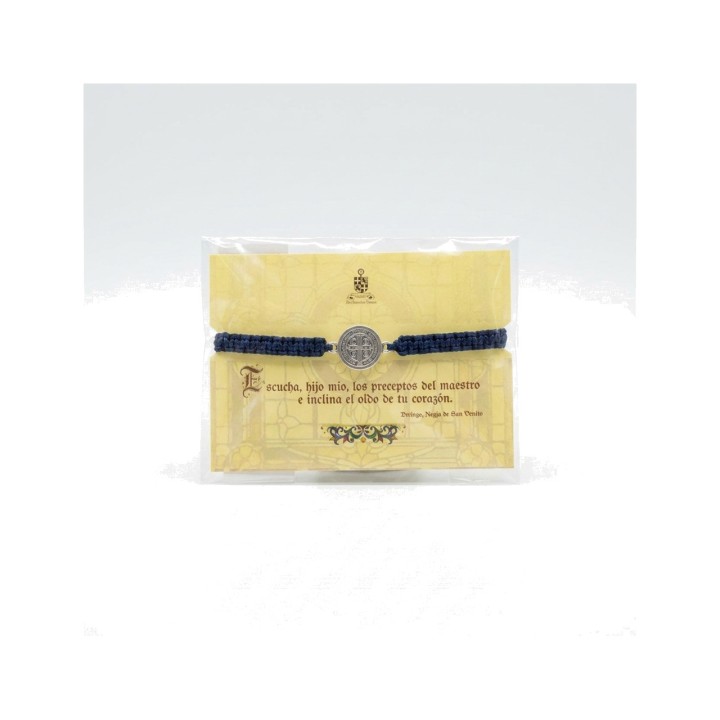 TUDETIC Medalla de San Benito con macramé (colgante religioso, católica, devoción) 5441VAR