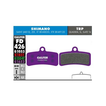 pastilles de fre de disc compatibles e-bike shimano saint - zee