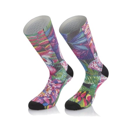 Șosete de ciclism flori tropicale fun h17