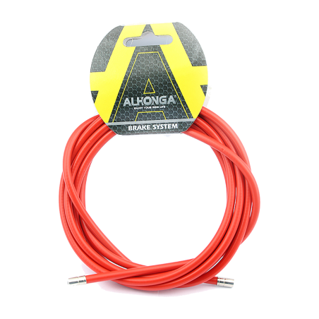 funda cable de acero laminado rojo ø5 - rollo 2m .