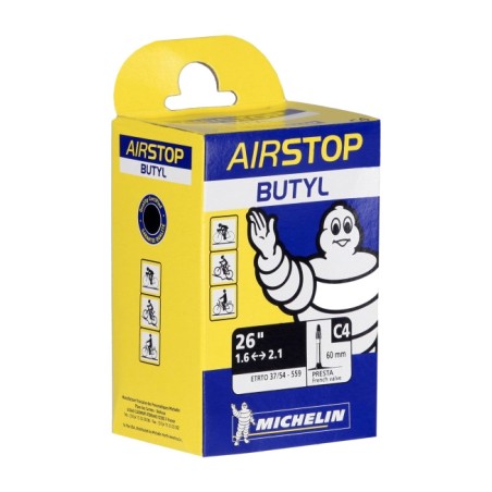 camera d'aria per bicicletta michelin - valvola presta fine 60mm 27.5x2.00-2.20