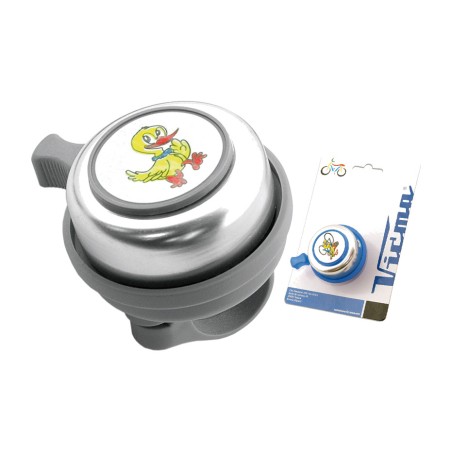 timbre pito claxon bici bicicleta rin-rin clásico de aluminio de 45mm en color plata para niños y adultos - v bike