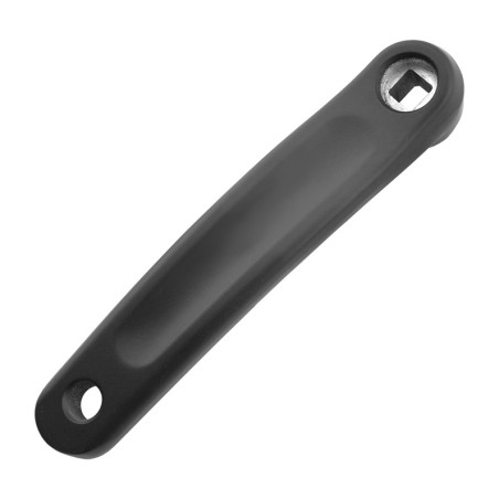 manivelle gauche en aluminium forgé noir - 170 mm