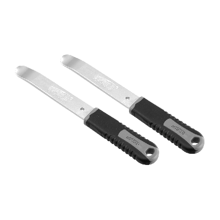 set of 2 steel bicycle tire levers for workshop or garage