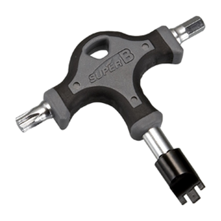 t-nøgle til klingebolte og -møtrikker med torx 40 og allen 6mm