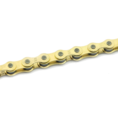 kmc z-510 bmx112 steps gold chain - utilisation recommandée pour bmx, enfants, ville