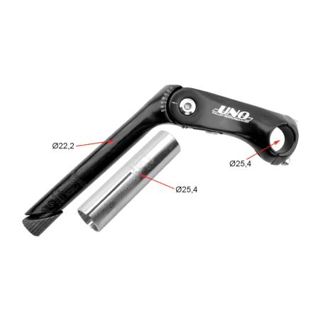 potencia regulable de manillar para bicicleta mtb/city kalloy uno - plata