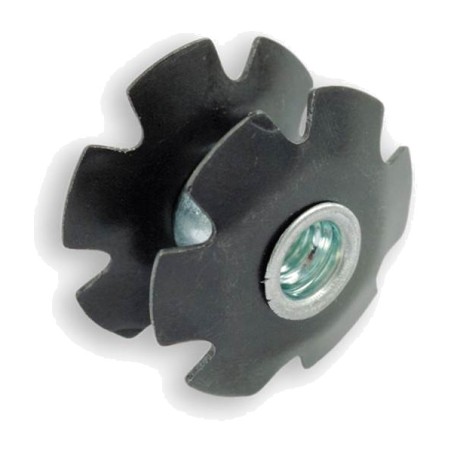 spider per sterzo da bicicletta tipo a-head 25.4mm - sistema a doppia stella in alluminio nero