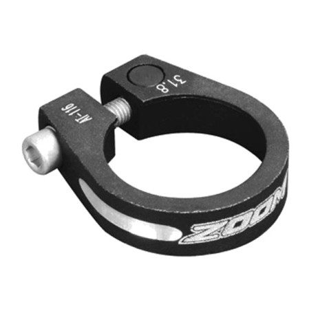 abrazadera de sillin/tija negra fresada de aluminio para bicicleta - v bike