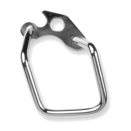 wide rear derailleur guard in chromed steel for mtb, mountain bikes and trekking