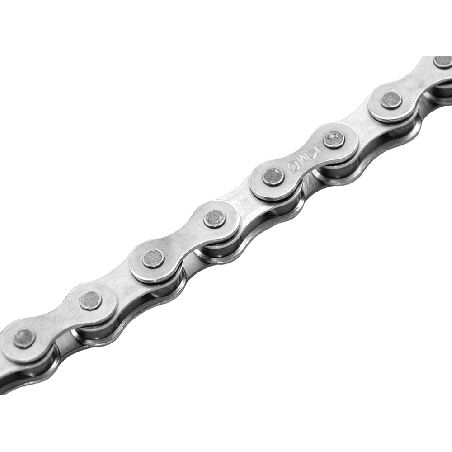 cadena de bicicleta kmc z-510 para bmx, infantil y ciudad, 110 eslabones, color plata