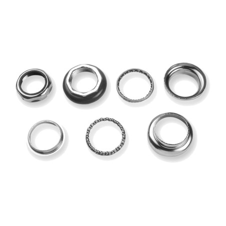 auriculares para bicicleta roscados de acero con cojinete de bolas de cromo 1-1/8