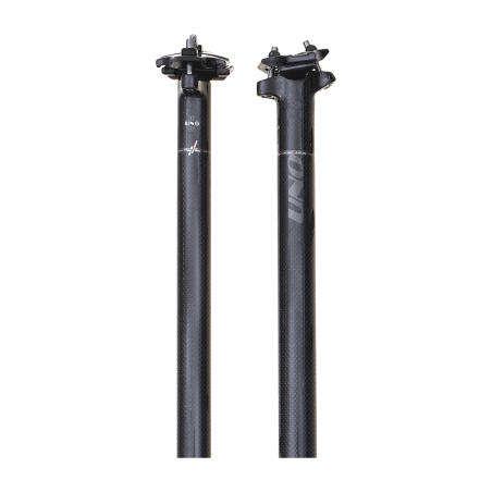 tija uno full carbono: diseño de doble tornillo y tecnología qts