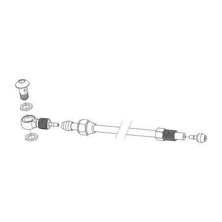 hayes/alhonga hydraulic disc brake cable hose repair kit - includes screws and adapters