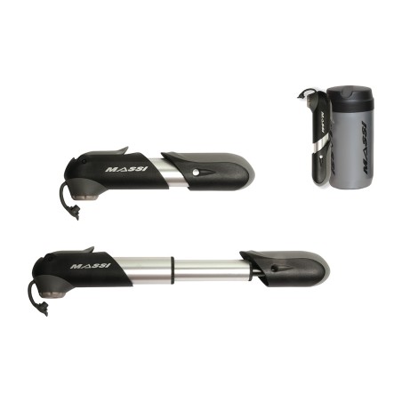 pompe à vélo télescopique portable avec double valve