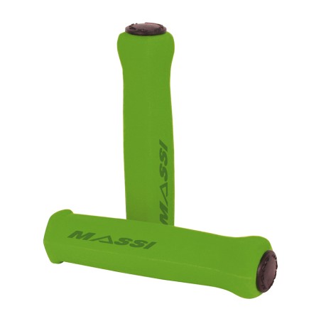manopole in schiuma massi elite light per biciclette in rosso fluo e sughero