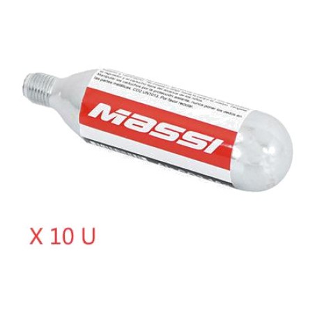 pack de 10 cartouches co2 16g pour gonfler facilement vos pneus - massi