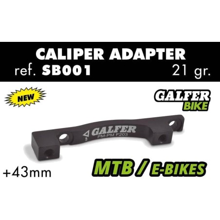 adaptador de pinza freno radial postmount +40mm d - especialidad all mountain