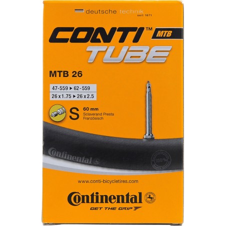 cámara de aire para bicicleta mtb 26x1.75-2.30' válvula presta de 60mm