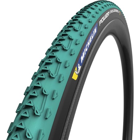 cubierta neumatico power cyclocross mud 700x33 tubeless ready competi. line plegable verde/negro 33-622