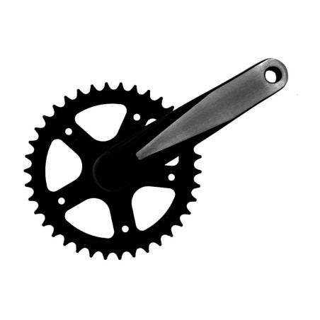 pedaleira e coroas quadradas de alumínio speed 170 mm