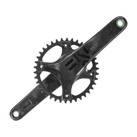 pedaleira e coroa de carbono sem copos ekar ultra torque pro tech 145 bcd 170 mm