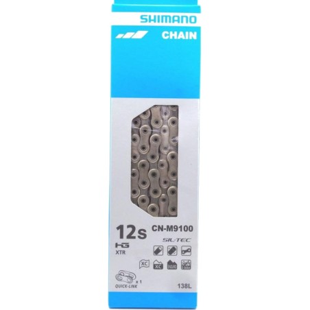 reťaz na bicykel 138 článkov. xtr cn-m9100 hyperglide+ sil-tec 12v with quicklink