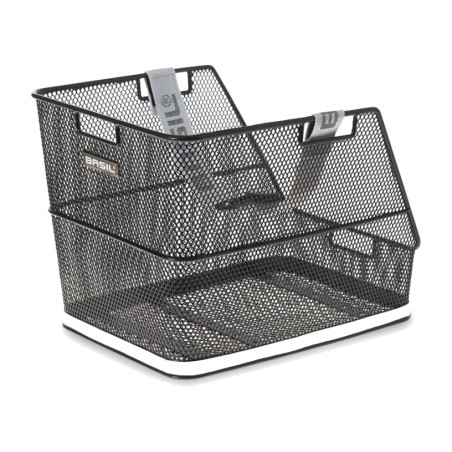 removable steel mesh basket with reflective band strap  class (38x31x27 cm)