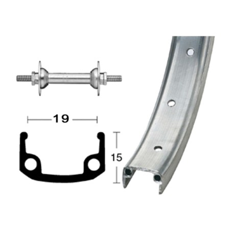 aluminium voor compleet wiel 16 20 8.5 mm