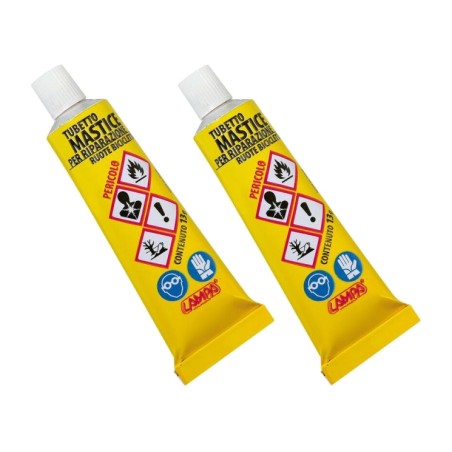 set of 2 tubes of putty for repairing bicycle wheel punctures