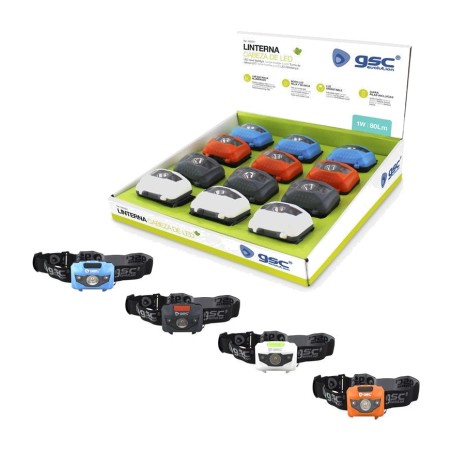 fejlámpa elemekkel 1w 80 lm