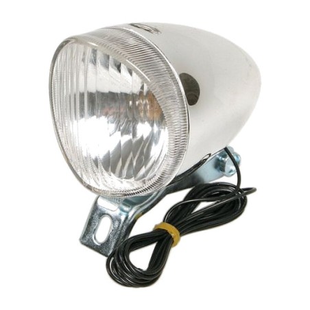 éclairage avant de vélo 63 x 100 mm 6 v - 2,4 w chromé