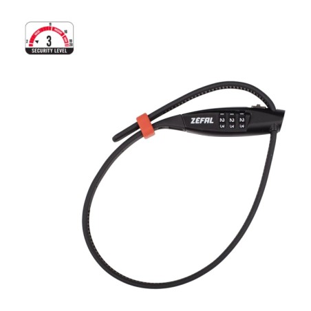 cadeado de combinação de cabo de 45 cm k-traz zip3 135x210x15mm