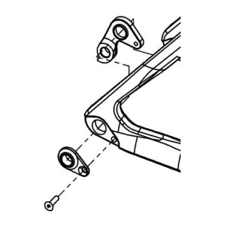 support de dérailleur pour vélo droitier avec disque 765 optimum 2