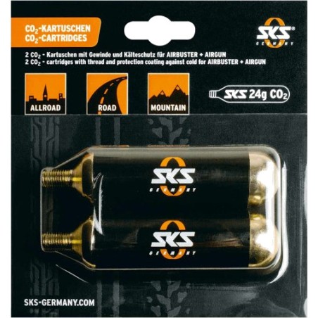 cartucho de garrafa com rosca 16g set for airbuster threaded 2 pcs co2