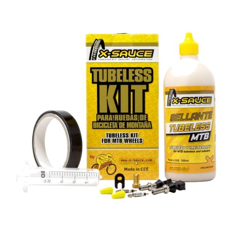 tubeless mtb kit with fine valve and tape 27mm