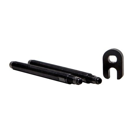 two silver-colored, threadless, fine valve extensions 35mm
