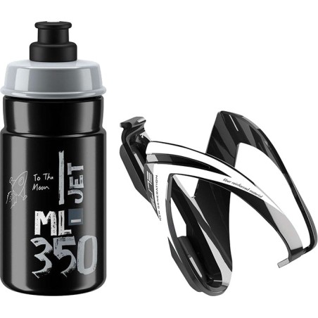 juomapulloteline- ja pullosarja ceo negro brillo/blanco/bidon jet negro/gris 350 ml