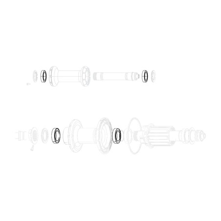 cuscinetti di ricambio per mozzo (kit 2) 88/188