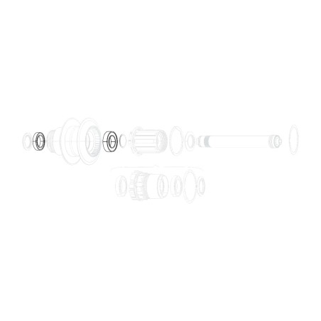 cuscinetti di ricambio per mozzo (1x61903 & 1x61803) super9