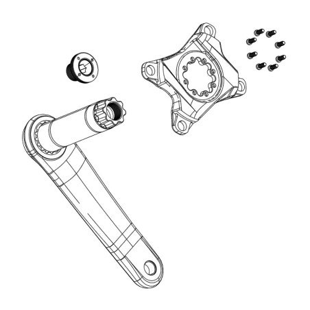 carbon crankkap voor elektrische fiets e-bike bosch