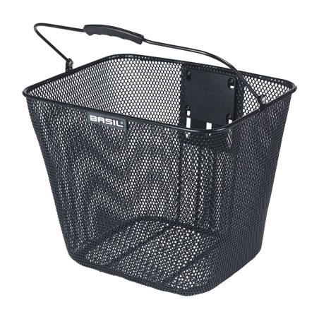 cistell davanter per a bicicleta amb placa d'acer bilbao (26x22x28 cm) klickfix