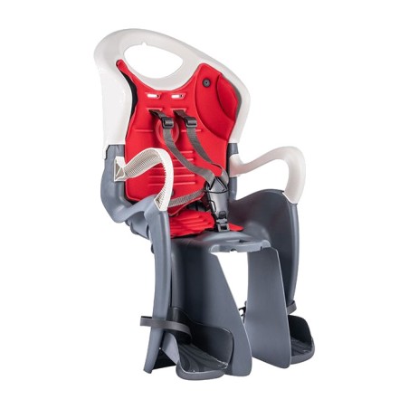justerbart barnesæde monteret på stel med system tiger reclinable b-fix oscuro/rojo