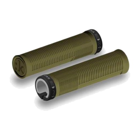 cykelhandtag med låssystem 32mm lock-on kaki comfortfeel
