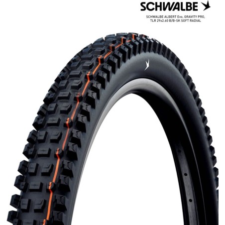coberta de pneumàtic de bicicleta albert evo 29 gravity pro soft radial 29x2.60 b/b-sk