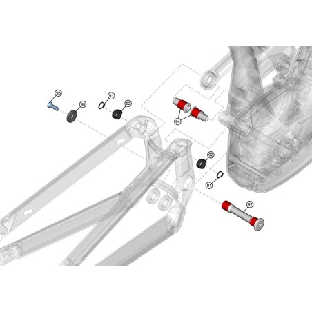 kit de cargols per a triangle posterior elèctric e-bike gen5 bulletline