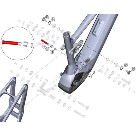montageset voor schokdempers e-bike e-riot cf
