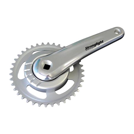 pedivela com coroa de alumínio strongligh twin aluminio 38t