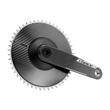 carbon-aero-kurbelgarnitur und kettenblatt force e1 aero dub direct mount 50d